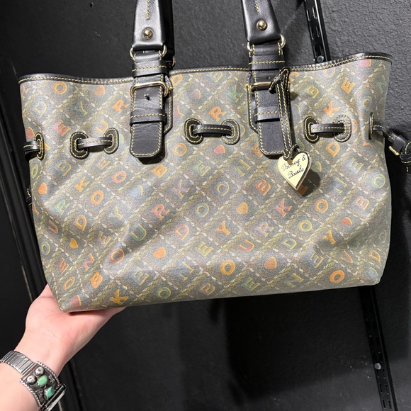 Dooney and Bourke Y2K crossword Chiara Tote Bag - Picture 6 of 16